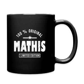 Mathis ORIGINAL Geschenk Name mathis - Tasse einfarbig - Schwarz - Rechts