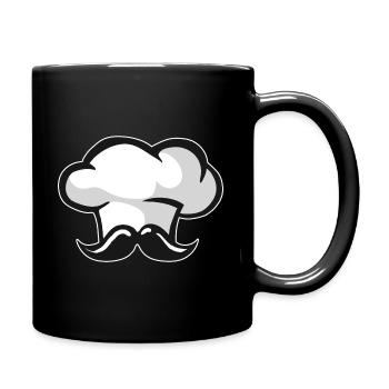 Männliche Chef Hut - Tasse einfarbig - Schwarz - Rechts