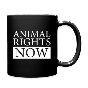 ANIMAL RIGHTS NOW - Full Colour Mug - black - Right