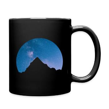 Starry Sky Mountains - Tasse einfarbig - Schwarz - Rechts