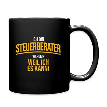Steuerberater - Tasse einfarbig - Schwarz - Rechts