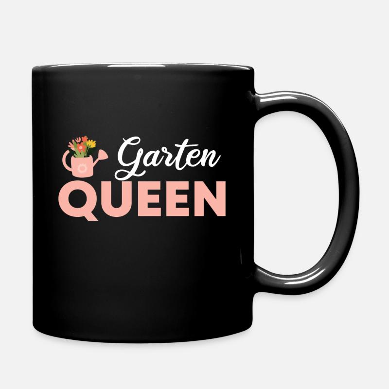 Garten Queen - Tasse einfarbig - Schwarz