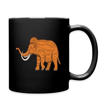 Mammut Ausgestorbener Elefant Geschenk - Tasse einfarbig - Schwarz - Rechts