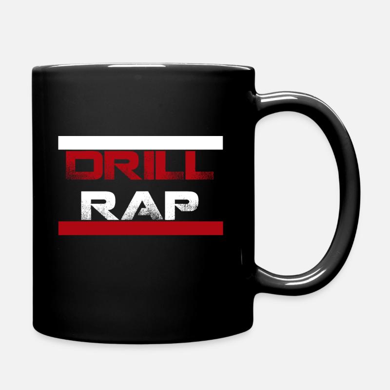 Drill rap beautiful team shirt as a gift - Full Colour Mug - black