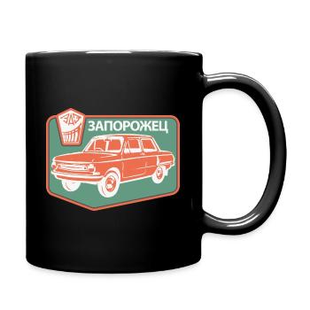 Saporoshez Russland Geschenk Auto Autoliebhaber - Tasse einfarbig - Schwarz - Rechts