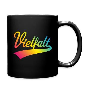 Vielfalt (Diversity / PNG) - Tasse einfarbig - Schwarz - Rechts