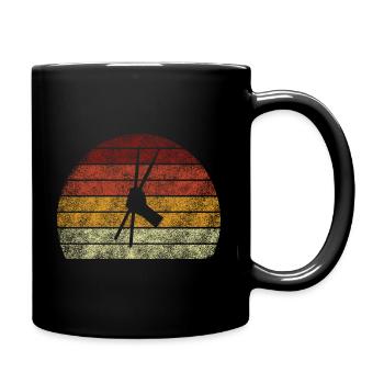 Pound Fitness Workout Retro Pounding Schlagzeug - Tasse einfarbig - Schwarz - Rechts