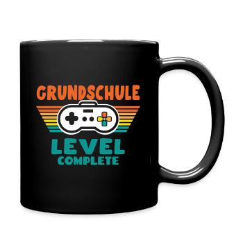 Schulwechsel Grundschule Abschluss - Tasse einfarbig - Schwarz - Rechts