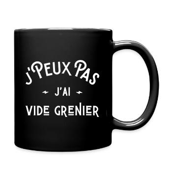 Je peux pas j’ai vide grenier idée cadeau humour - Mug uni - noir - Droite