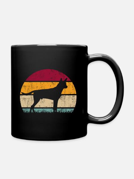 Kelpie Australian Dog Vintage Retro - Tasse einfarbig - Schwarz