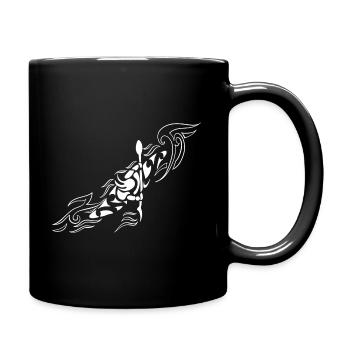 Kajak Kajak Cooles Paddel Modernes Design - Tasse einfarbig - Schwarz - Rechts