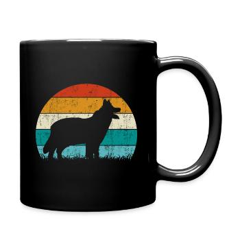 Chodsky Pes Bohemian Shepherd Retro Vintage - Full Colour Mug - black - Right
