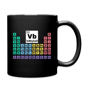 Volleyball Periodic Table - Full Colour Mug - black - Right
