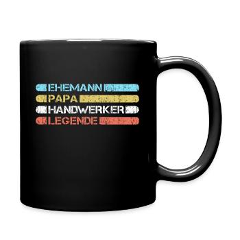 Ehemann, Papa, Handwerker und Legende T-Shirt - Tasse einfarbig - Schwarz - Rechts