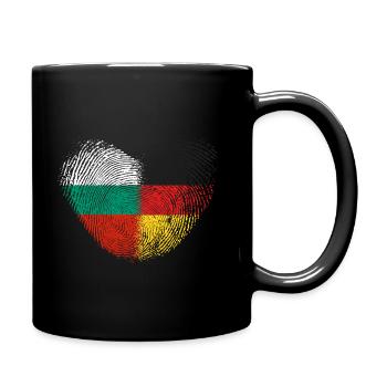 Bulgarien Fingerabdruck für Deutsch-Bulgaren - Tasse einfarbig - Schwarz - Rechts