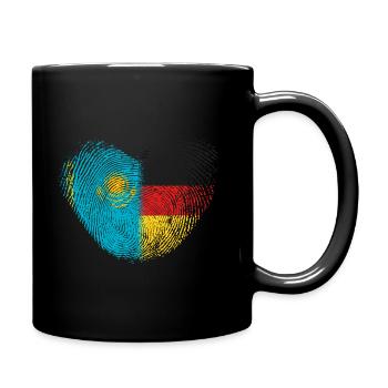 Kasachstan Fingerabdruck für stolze - Tasse einfarbig - Schwarz - Rechts