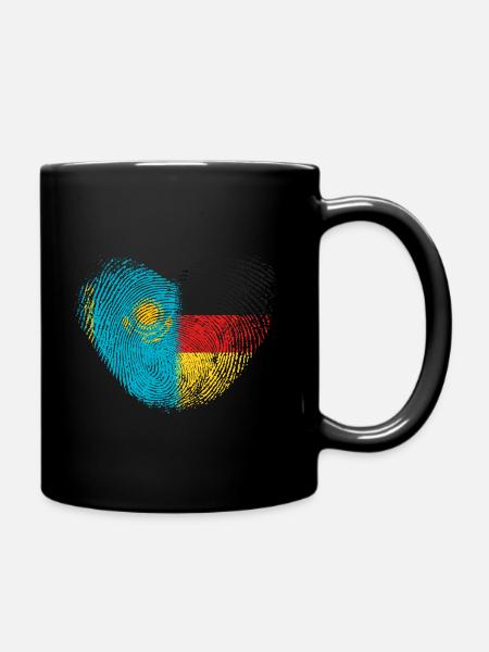 Kasachstan Fingerabdruck für stolze - Tasse einfarbig - Schwarz