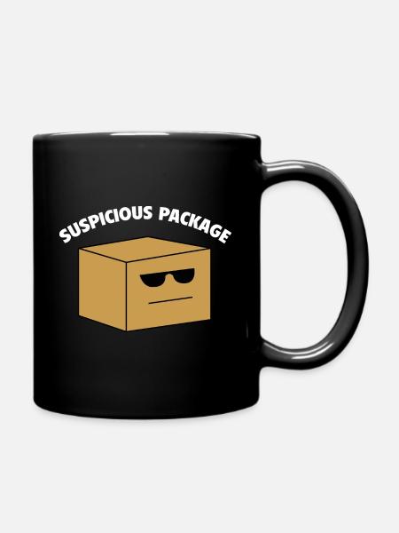 Suspicious Package - Full Colour Mug - black
