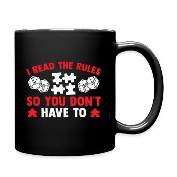 Brettspiel Nerd Geschenke Board Games - Tasse einfarbig - Schwarz - Rechts
