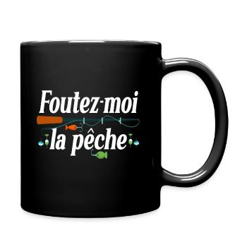 Pêche Pêcheur Cadeau Humour Citations Poissons - Mug uni - noir - Droite
