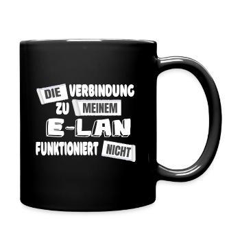 Die Verbindung Zu Meinem E-Lan - Tasse einfarbig - Schwarz - Rechts