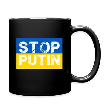 Arrêtez Poutine Guerre d’Ukraine - Mug uni - noir - Droite