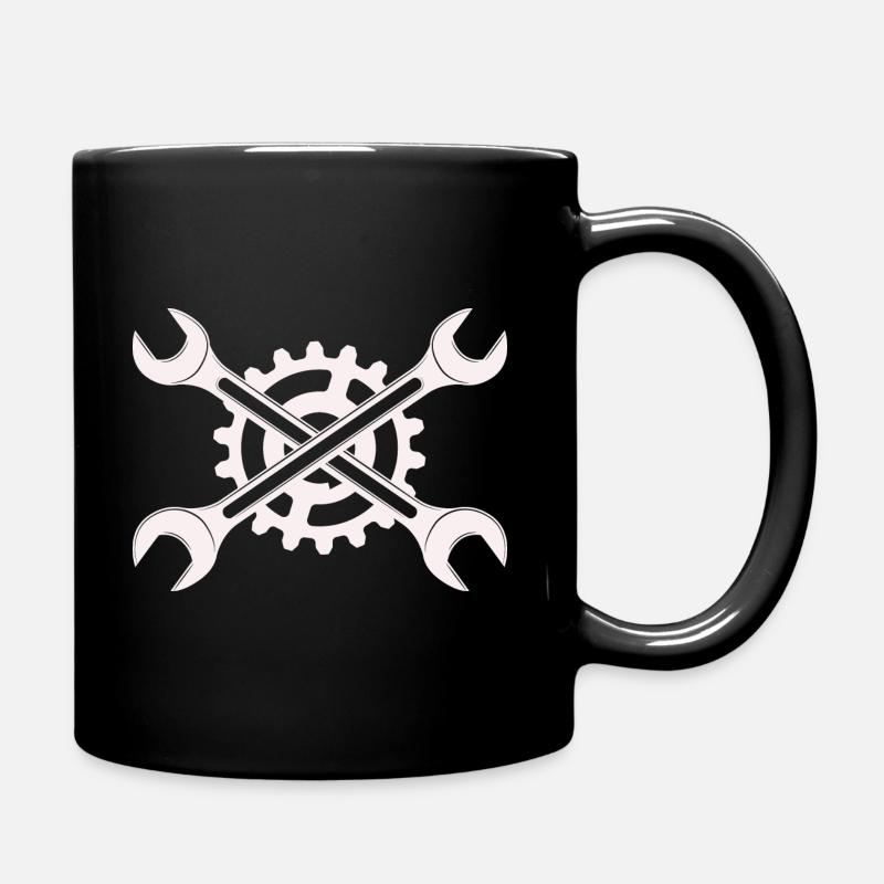Werkzeug - Schraubendreher Schrauber Bastler - Tasse einfarbig - Schwarz