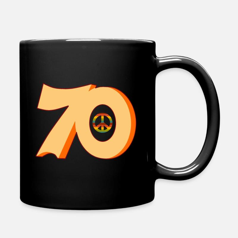 Logo der 70er Jahre - Tasse einfarbig - Schwarz