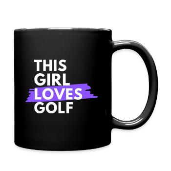 This girl loves golf. - Full Colour Mug - black - Right