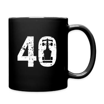 40 Formula Racing Motorsport - Tasse einfarbig - Schwarz - Rechts