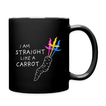 pan pride - straight like a carrot - white - Full Colour Mug - black - Right