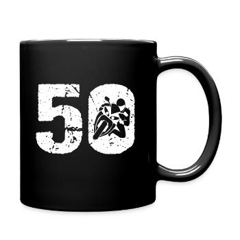 Motorcycle 50 Motorcyclist Moto - Full Colour Mug - black - Right