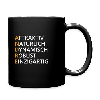 Andre Name Geschenk - Tasse einfarbig - Schwarz - Rechts