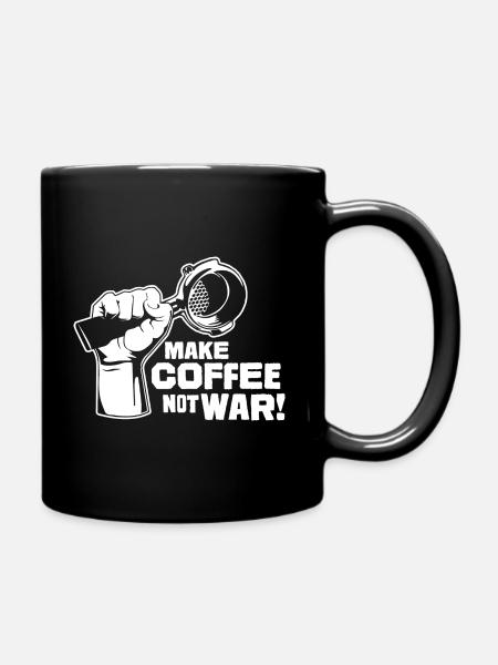 Make Coffee Not War - Full Colour Mug - black