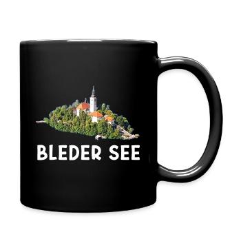 Bleder See - Tasse einfarbig - Schwarz - Rechts