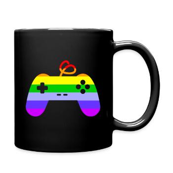 gay-mer, gay, gamer, video games, controllers - Full Colour Mug - black - Right