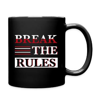Lustige Sprüche oder einen coolen Spruch - Tasse einfarbig - Schwarz - Rechts