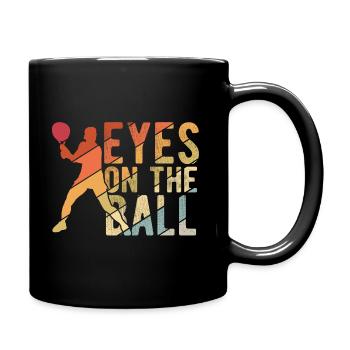 Tennisplatz Spruch Für Tennis - Tasse einfarbig - Schwarz - Rechts