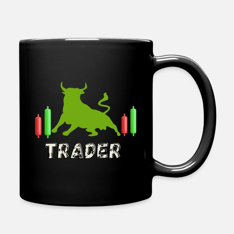 Trader-Aktien-Börse - Tasse einfarbig - Schwarz