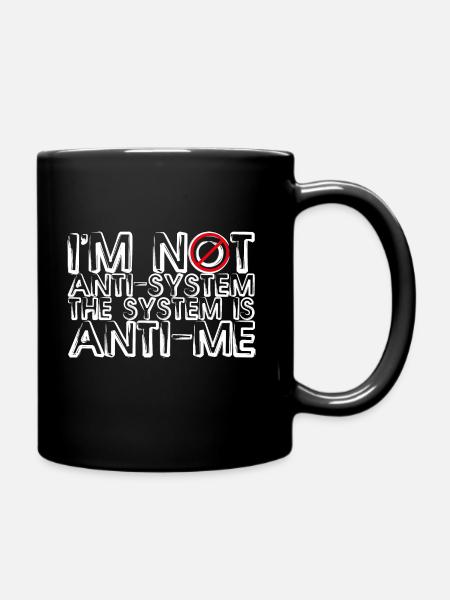 Anti-système Anti-Me Rebellious Statement Design - Mug uni - noir