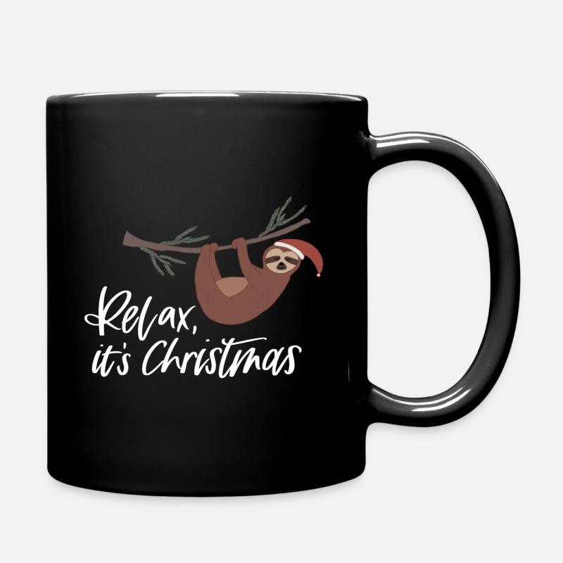 Entspannte Weihnachten - Tasse einfarbig - Schwarz