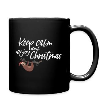 Keep calm and enjoy Christmas - Tasse einfarbig - Schwarz - Rechts