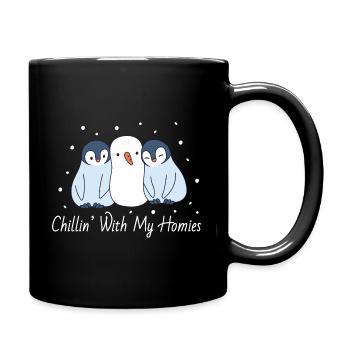 Penguins and snowmen - Full Colour Mug - black - Right