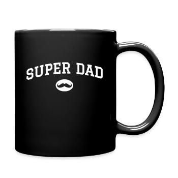 Super dad mustache - Full Colour Mug - black - Right