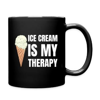 La crème glacée est ma thérapie Eiscreme - Mug uni - noir - Droite