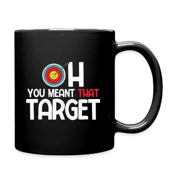 Bogenschießen Archery - Tasse einfarbig - Schwarz - Rechts