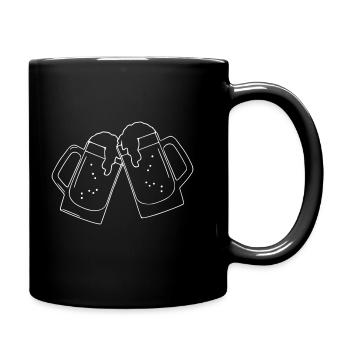 Beer Drawing Party Celebrate White - Full Colour Mug - black - Right