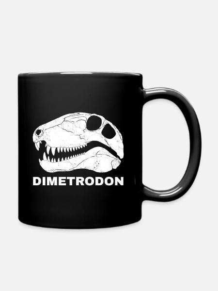 Dimetrodon Fossilschädel - Tasse einfarbig - Schwarz
