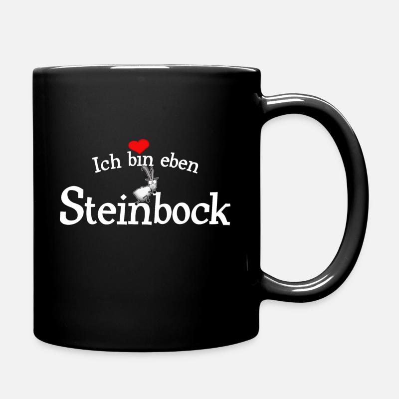 Ich bin Steinbock - Tasse einfarbig - Schwarz