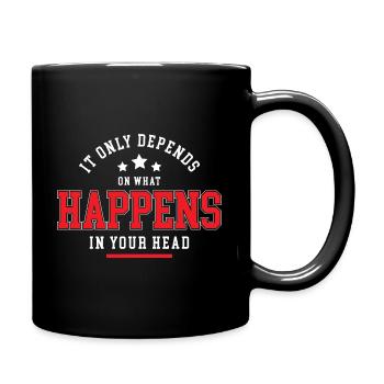 in your head - Tasse einfarbig - Schwarz - Rechts